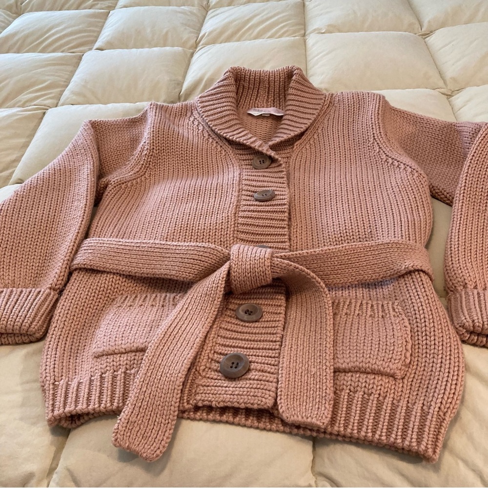 Kico Kids Cardigan With Tie belt 100% Merino Wool Sit 7:8